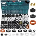 KEZE 233 Pcs Plumbing and Faucet Washers Assortment Kit for Assorted Spigot Water Hose Bib Outside Garden Faucet Splitter Gasket