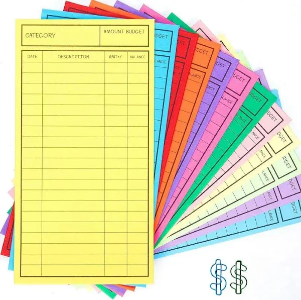 New 24 Pcs Budget Envelopes