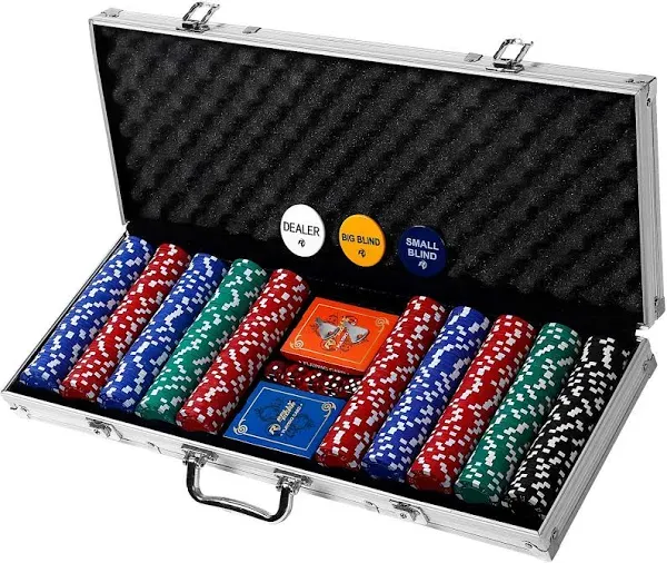 Rally &amp; Roar Professional 200, 300 or 500 Chips 11.5g Poker Set with Case - 3 -