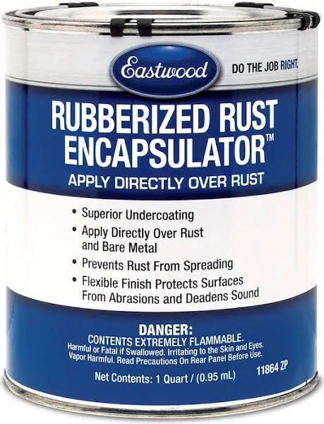 Eastwood Black Rubberized Rust Encapsulator 1 Quart LOW VOC Formula