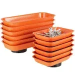 12 Packs Magnetic Tray Stainless Steel Magnetic Parts Tray Orange Magnetic Tool