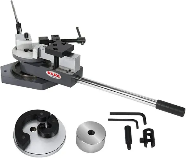 KAKA INDUSTRIAL SBG-40 Heavy-Duty Universal Bender, High Capacity Flat Bar, Square Bar and Round Bar Metal Bender, Combination of Scroll, Radius and Angle Bending, High Precision Metal Bender