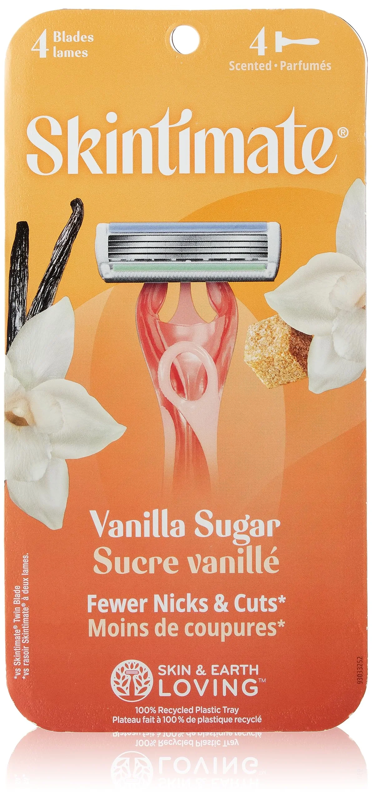 Schick Skintimate Disposable Razors Exfoliating Vanilla Sugar , 3count