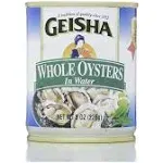 Geisha Oysters, in Water, Whole - 8 oz