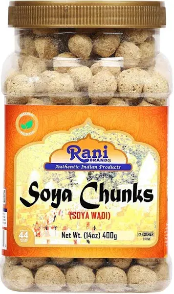 Rani Soya Chunks Nuggets (High Protien) Vadi 14oz (400g) ~ All Natural, Salt-Free | Vegan | No Colors | Gluten Friendly | NON-GMO | Kosher | Indian Origin | Meat Alternate Substitute