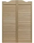 LTL Home Products 858642 Dixieland Louvered CafÃ© Interior Swing Solid Wood Door