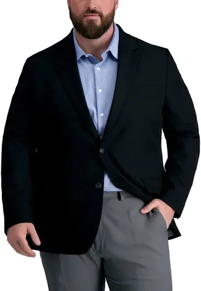 Haggar Men's The Active Series Classic Fit Gabardine Blazer (Regular and Big and Tall Sizes)