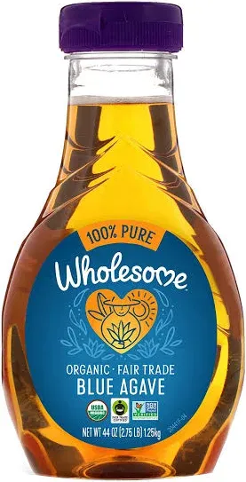 Wholesome Sweeteners 23.5-Ounce Organic Blue Agave Nectar, Fair Trade, 100% Pure, Non GMO, Gluten Free & Vegan, 1 Pack