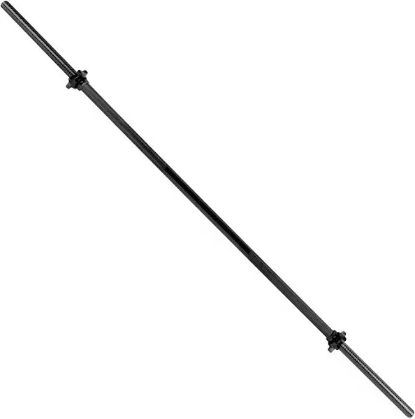 Cap Barbell 72 inch Regular Solid Threaded Bar Black