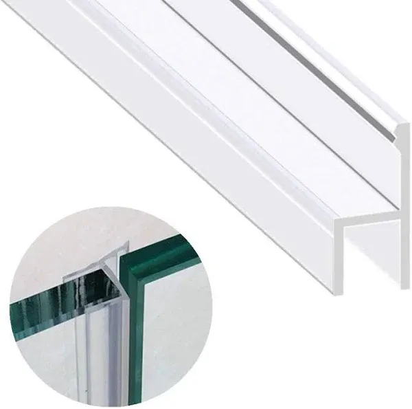 Shower Glass Door Seal Strip, 120 Inch Silicone Soft Shower Door Sweep to Stop Leaks, Frameless Seal Strip