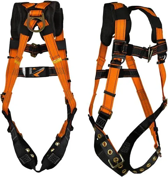 Malta Dynamics Warthog Safety Harness Fall Protection with Tongue Buckle Legs, Full Body Harness for Construction - OSHA/ANSI Compliant, (XX-L)