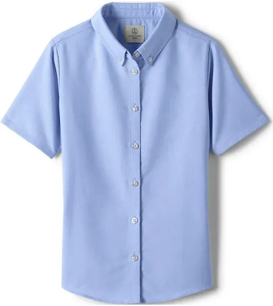 Lands' End Women's Short Sleeve Oxford Dress Shirt