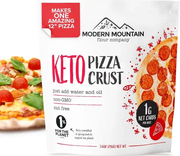 Modern Mountain Keto Pizza Crust - Low Carb Keto - Only 1g Net Carbs -