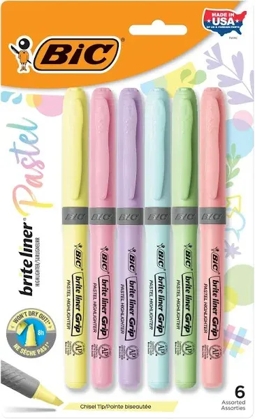 Bic Brite Liner Grip Pocket Highlighter