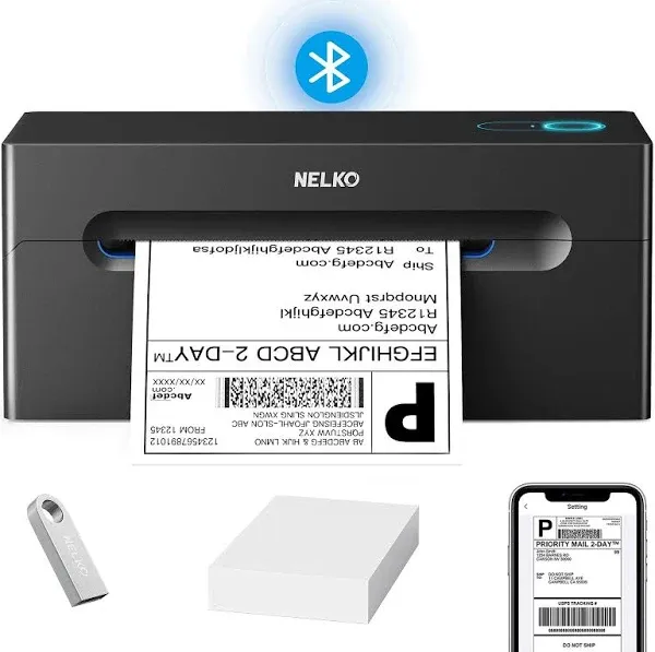 Nelko Bluetooth Thermal Shipping Label Printer 4x6 Model: PL70e-BT