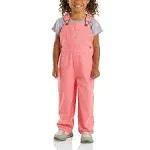 Carhartt Girls Pink Loose Fit Canvas Bib Overall