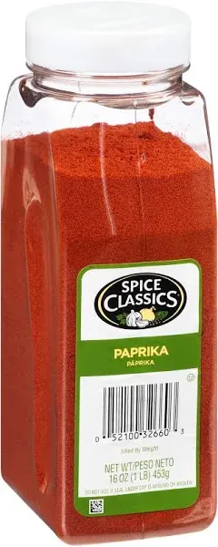 Spice Classics Paprika, 4.5 lb (Pack of 3) - Three 4.5 Pound Containers of Bulk Paprika Powder, Perfect for Garnishing and Flavoring Eggs, Soups, Stews, Sauces, Meats and More