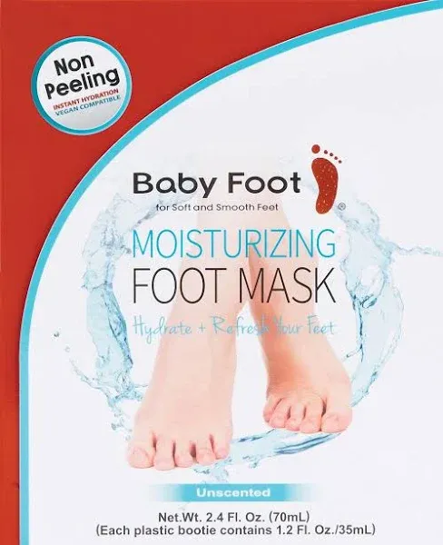 Baby Foot Moisturizing Foot Mask Hydrate Refresh 2.4oz Unscented exp 11/2024 NIB