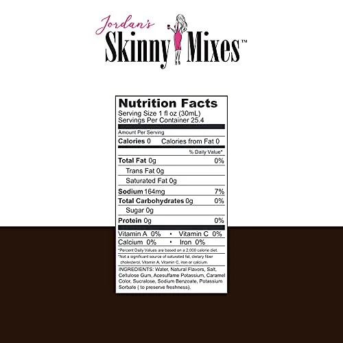 Skinny Mixes Sugar Free Salted Dark Chocolate Espresso Syrup