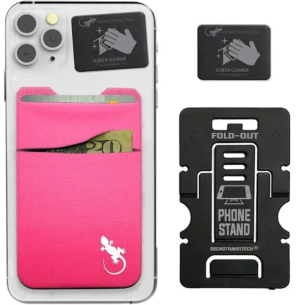 Gecko Travel Tech Double Pocket Adhesive Card Holder