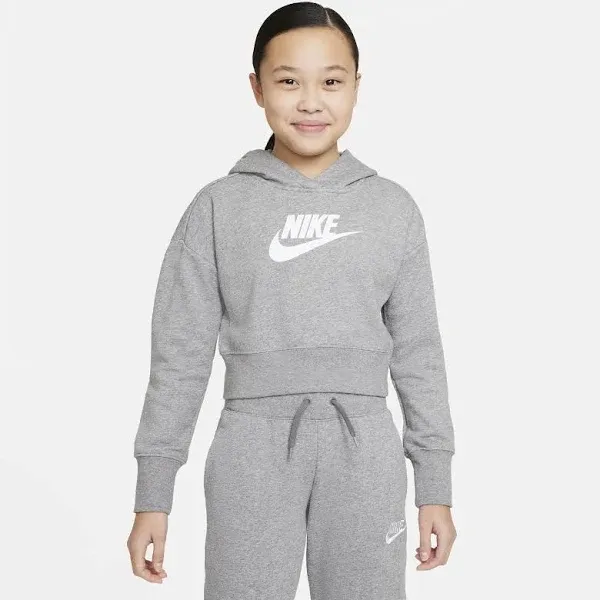 Nike Sportswear Club French Terry Cropped Hoodie (Girls&#039;) Style : Dc7210