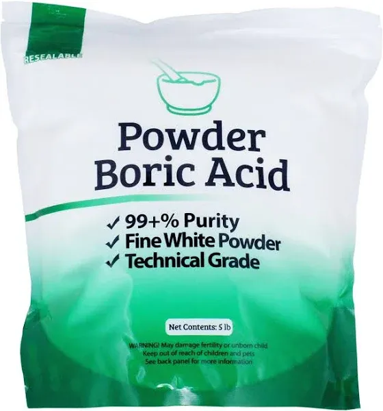 Duda Energy - borp5f borp5 Fine Powder Boric Acid H3BO3 99, 5 lb.