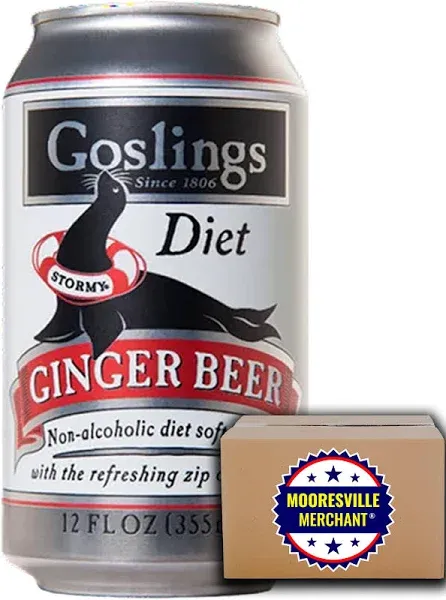 Goslings Diet Stormy Ginger Beer  12oz 6pk Can