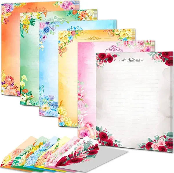 Anzon Mories Cute Stationary Writing Paper and Envelope Set (2 Sides Colored,...