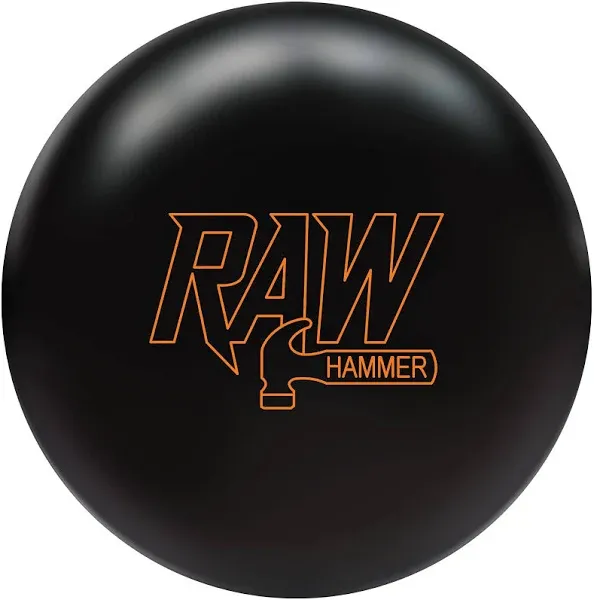 16lb Hammer RAW Black Solid Reactive Bowling Ball New 