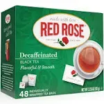 Red Rose Decaffeinated Black Tea - 48 Bags