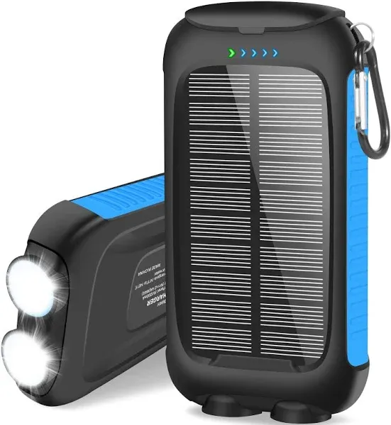 Solar Charger, 38800mAh Power Bank, Portable Charger Fast Charger Dual USB Po...