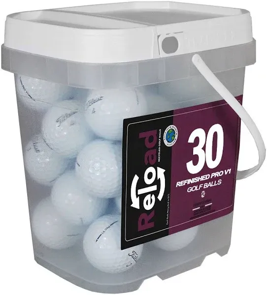 Titleist Reload Recycled Golf Balls Pro v1 (30 One Size, White 