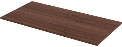 Lorell Quadro Straight Edge Walnut Tabletop