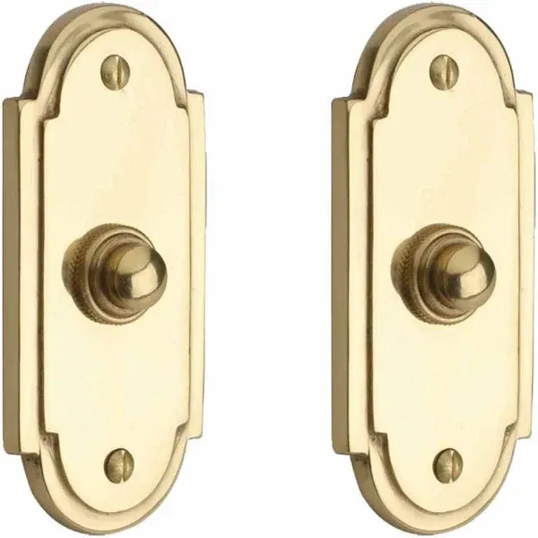 Renovators Supply 2 Colonial Brass Push Button Door Bell