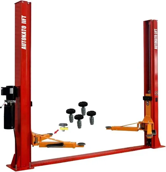 10000lbs 2 Post Car Lift Heavy Duty Floor Plate Auto Truck Hoist 9&#039;&#039; Bold Column