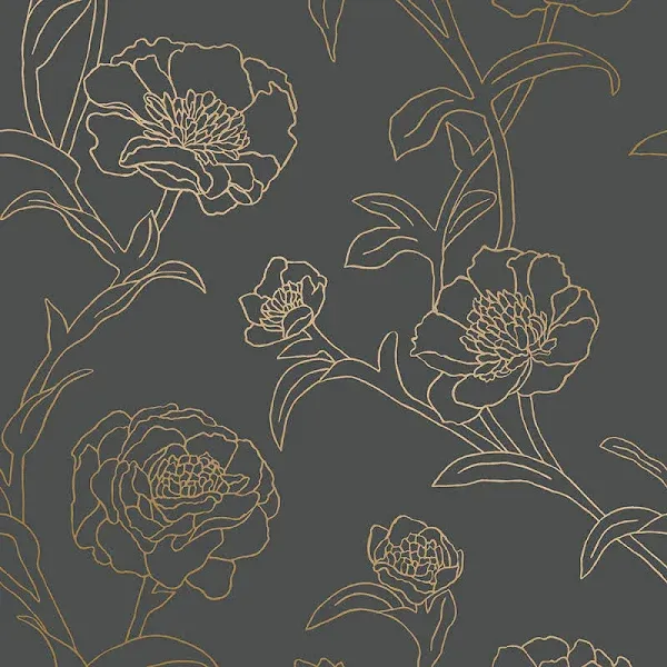 Tempaper Peonies Peel and Stick Wallpaper