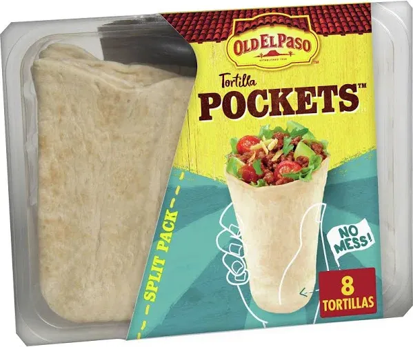 Old El Paso Pockets Tortilla, Split Pack - 8 tortilla, 8.4 oz