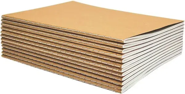 Better Office Products Kraft Notebooks Lined Paper, Bulk Pack 8.3 in x 5.5 in...