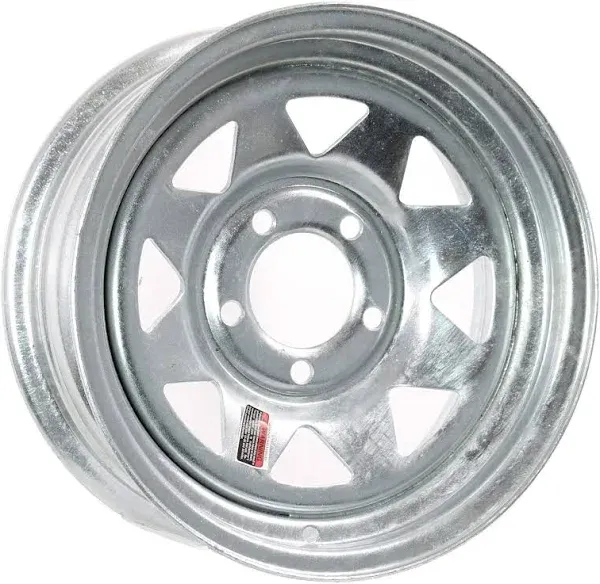 Trailer Wheel Rim 15x5 J 5-4.5 Galvanized Spoke 2150 Lb. 3.19 Center Bore