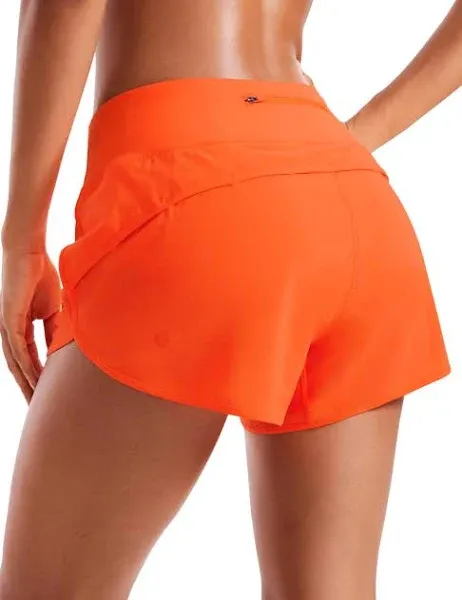 CRZ Yoga Women's Mid Waisted Running Shorts