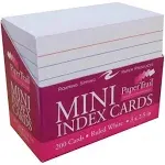 Roaring Spring Mini Index Cards 3x2.5, 200 Count, 100# White Ruled Paper, In Con