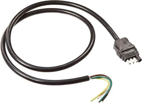 Cequent 787264 4-Way Flat Connectors with Jacketed Cable - Trailer End - 4ft.