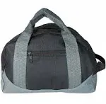 Small 12&#034; Mini Two Tone Duffle Bag in Black and Gray