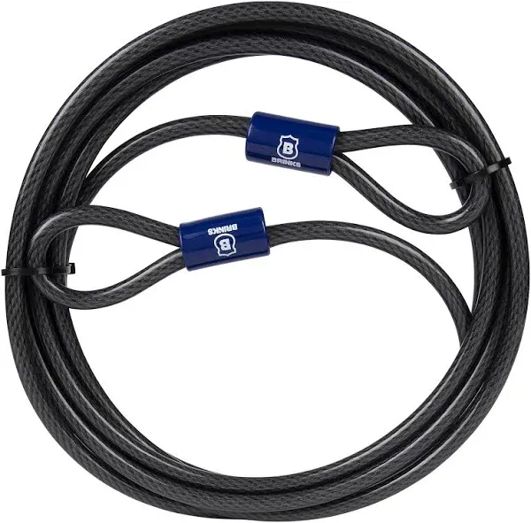 BRINKS - 15 ft x 3/8" Flexible Steel Loop Cable - Heavy Duty Vinyl Wrap for Corrosion Protection