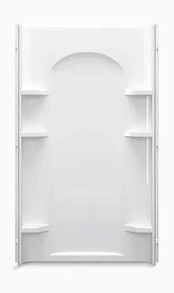 STERLING 72212100-0 Ensemble 42-Inch x 1-1/4-Inch x 72-1/2-Inch Direct-to-Stud Shower Wall in White, 1-Piece