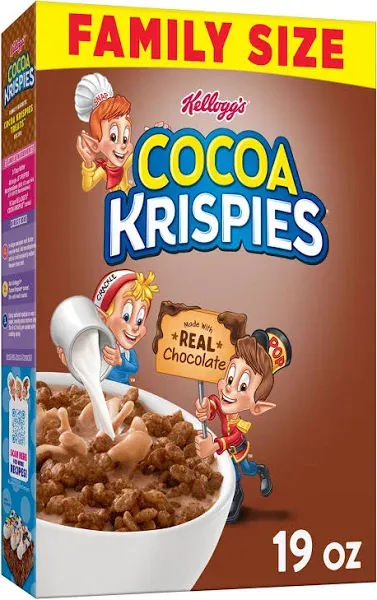 Cocoa Krispies Rice Cereal, Sweetened, Chocolatey - 12.6 oz