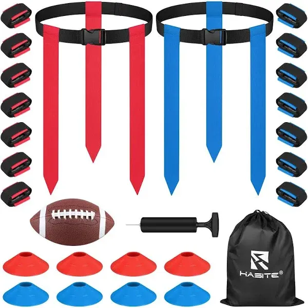 Flag Football Set 14 Player Adjustable Flag Football Belts 42 Football Flags ...