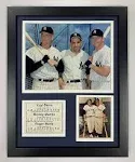 Legends Never Die New York Yankees Yogi Berra, Mickey Mantle and Roger Maris Framed Photo Collage, 11x14-Inch