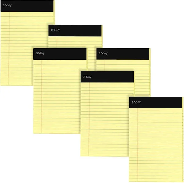 Emraw Jr. Legal pad, legal/wide Ruled Writing Pad. Perforated Edge. 5&#034; X 8&#034; C...