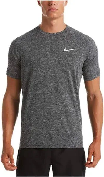 Nike Mens Swim Shirt XL Hydroguard New Heathered Short-Sleeve UPF 40+